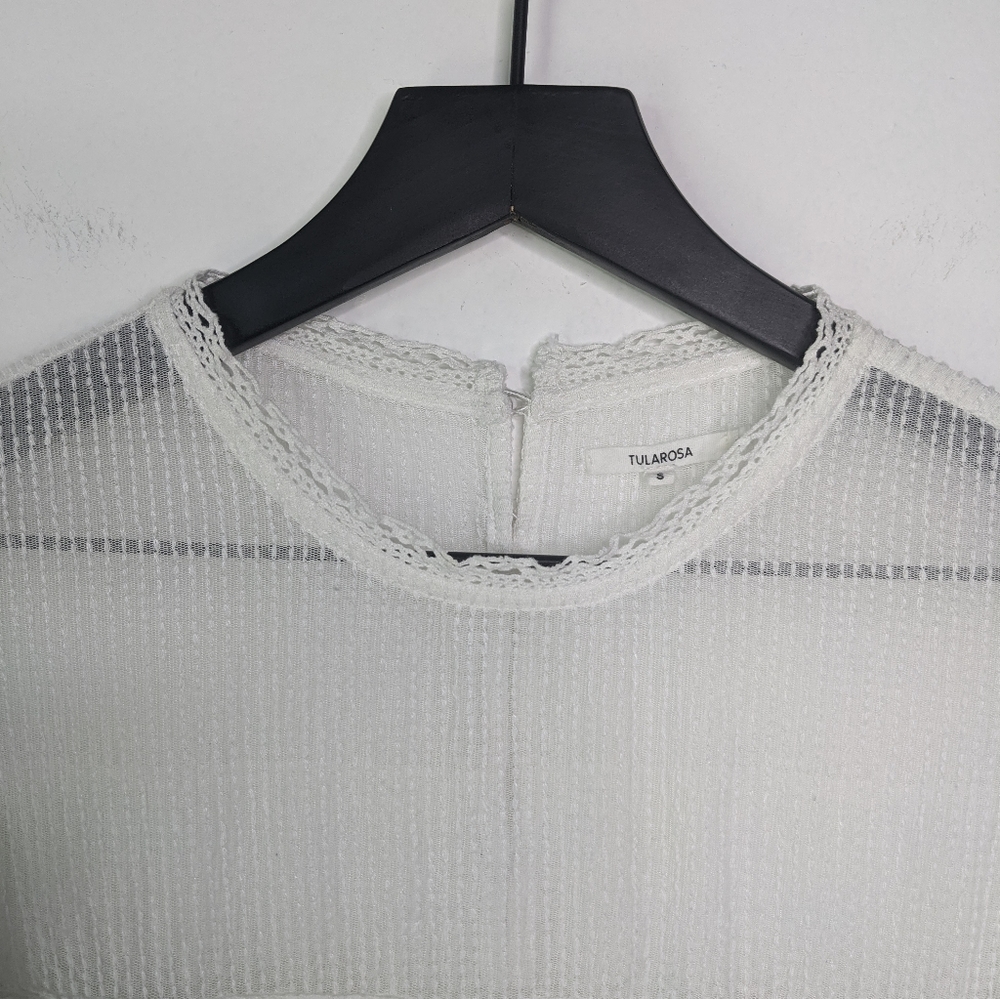 Tularosa Eyelet Clayton Mini Dress in Cloud S EUC - Picture 5 of 14
